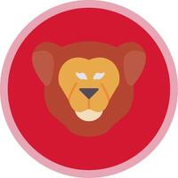 Lioness Flat Multi Circle Icon vector