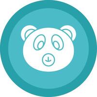 Polar Bear Glyph Multi Circle Icon vector