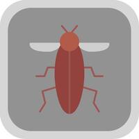 Insect Flat Round Corner Icon vector