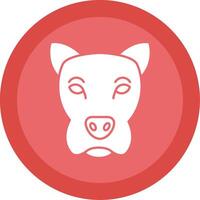 Dog Glyph Multi Circle Icon vector