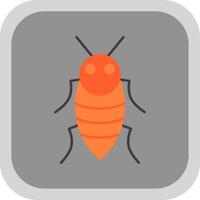 Insect Flat Round Corner Icon vector