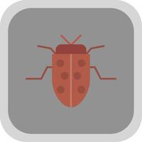 Insect Flat Round Corner Icon vector