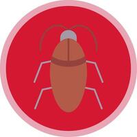 Cockroach Flat Multi Circle Icon vector