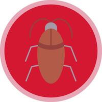 Cockroach Flat Multi Circle Icon vector