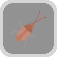 Cockroach Flat Round Corner Icon vector