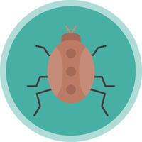 Bug Flat Multi Circle Icon vector