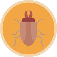 Beetle Flat Multi Circle Icon vector