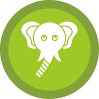 elefante glifo multi circulo icono vector