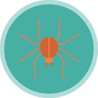 Spider Flat Multi Circle Icon vector