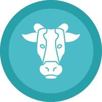 Cow Glyph Multi Circle Icon vector