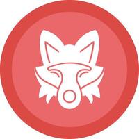 Fox Glyph Multi Circle Icon vector