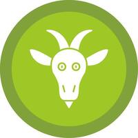 Goat Glyph Multi Circle Icon vector