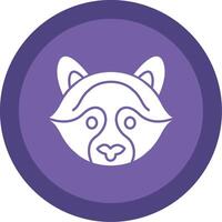 Raccoon Glyph Multi Circle Icon vector