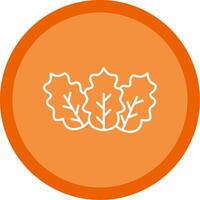 Cabbage Line Multi Circle Icon vector