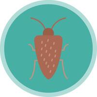 Cockroach Flat Multi Circle Icon vector
