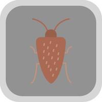 Cockroach Flat Round Corner Icon vector