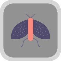 Insects Flat Round Corner Icon vector