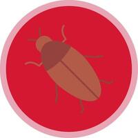 Cockroach Flat Multi Circle Icon vector