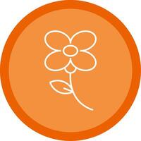 Safflower Line Multi Circle Icon vector