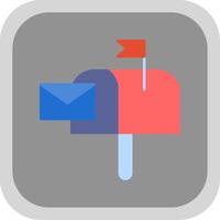 Letterbox Flat Round Corner Icon vector