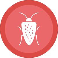 Cockroach Glyph Multi Circle Icon vector