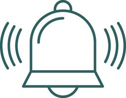 Bell Line Gradient Round Corner Icon vector