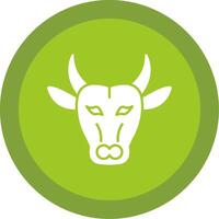 Buffalo Glyph Multi Circle Icon vector