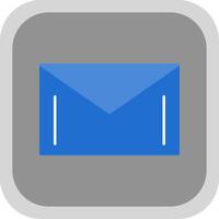 Mail Flat Round Corner Icon vector