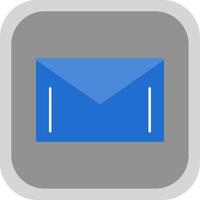 Mail Flat Round Corner Icon vector