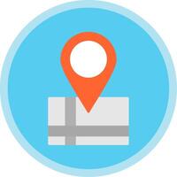 Map Location Flat Multi Circle Icon vector