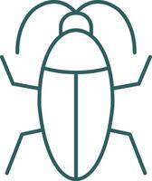 Cockroach Line Gradient Round Corner Icon vector