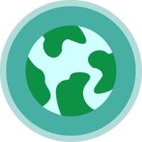 Earth Flat Multi Circle Icon vector