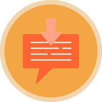 Received Message Flat Multi Circle Icon vector