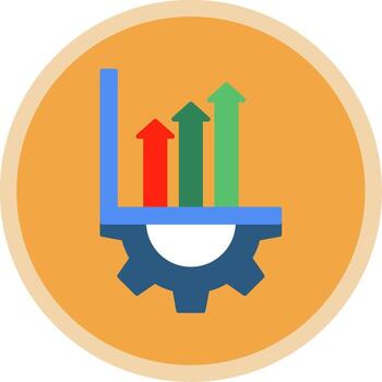 Setting Flat Multi Circle Icon vector