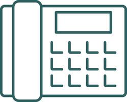 Telephone Line Gradient Round Corner Icon vector
