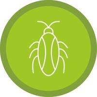 Cockroach Line Multi Circle Icon vector