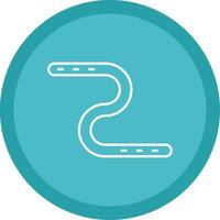 Earthworm Line Multi Circle Icon vector