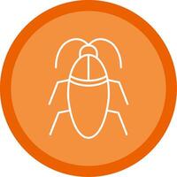 Cockroach Line Multi Circle Icon vector
