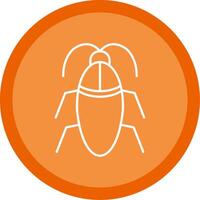 Cockroach Line Multi Circle Icon vector