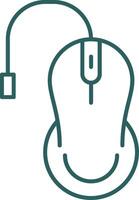 Mouse Line Gradient Round Corner Icon vector
