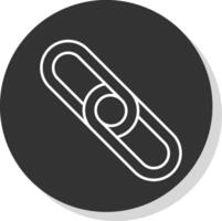Backlink Line Grey Circle Icon vector
