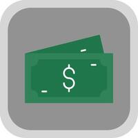 Dollar Flat Round Corner Icon vector