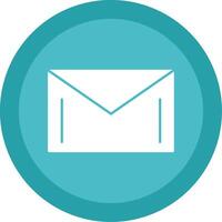 Mail Glyph Multi Circle Icon vector