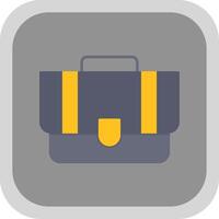 Briefcase Flat Round Corner Icon vector