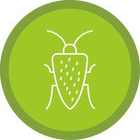 Cockroach Line Multi Circle Icon vector