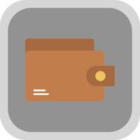 Wallet Flat Round Corner Icon vector