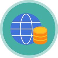 Network Flat Multi Circle Icon vector
