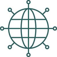 Networking Line Gradient Round Corner Icon vector