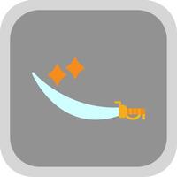 Sword Flat Round Corner Icon vector