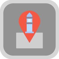 Location Flat Round Corner Icon vector